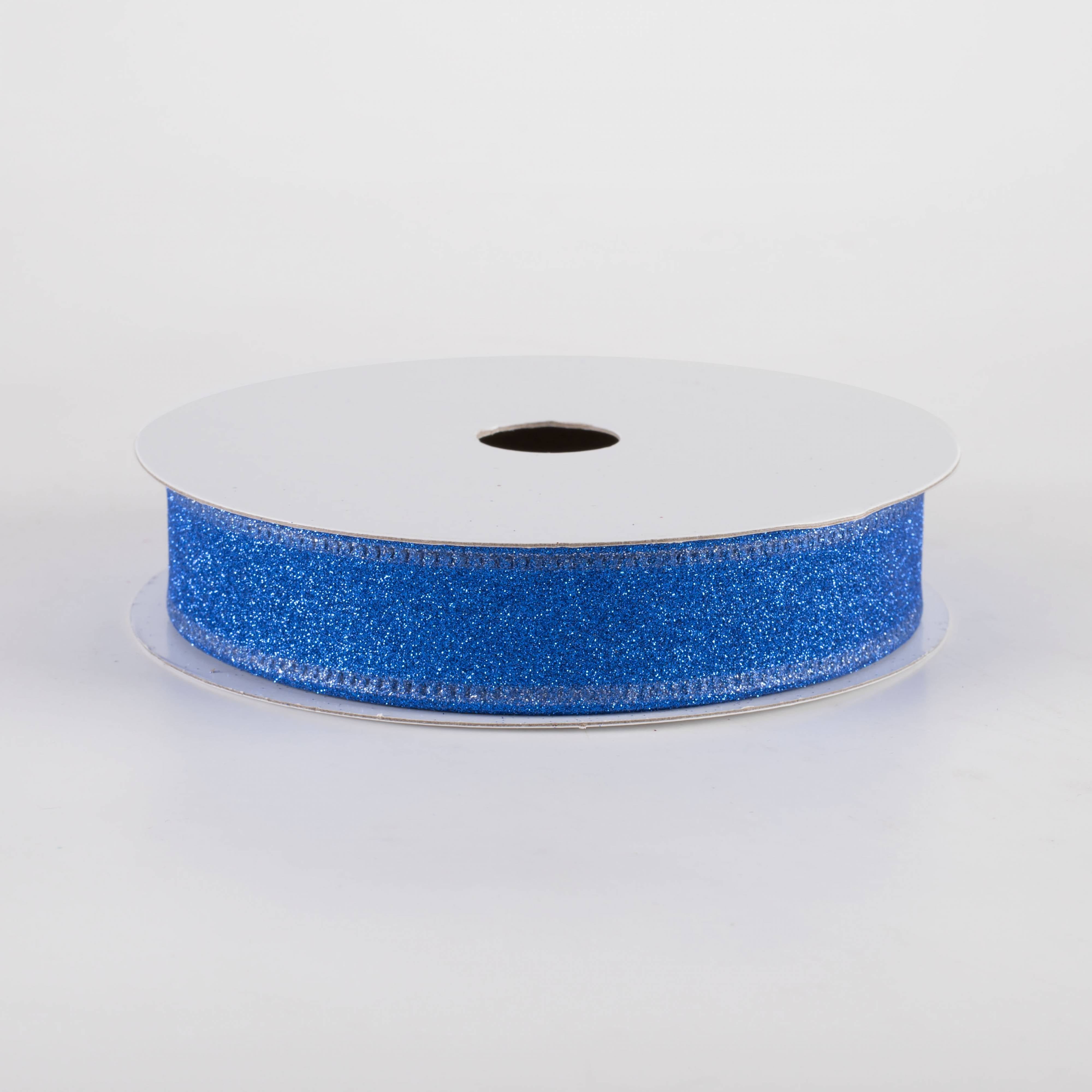 10 yard roll on sale of wide light blue wired ribbon