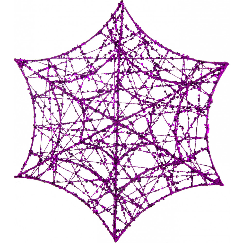 13 Glittered Spider Web Purple Hh723823 7340