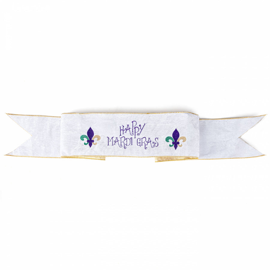 mardi gras wreath sash