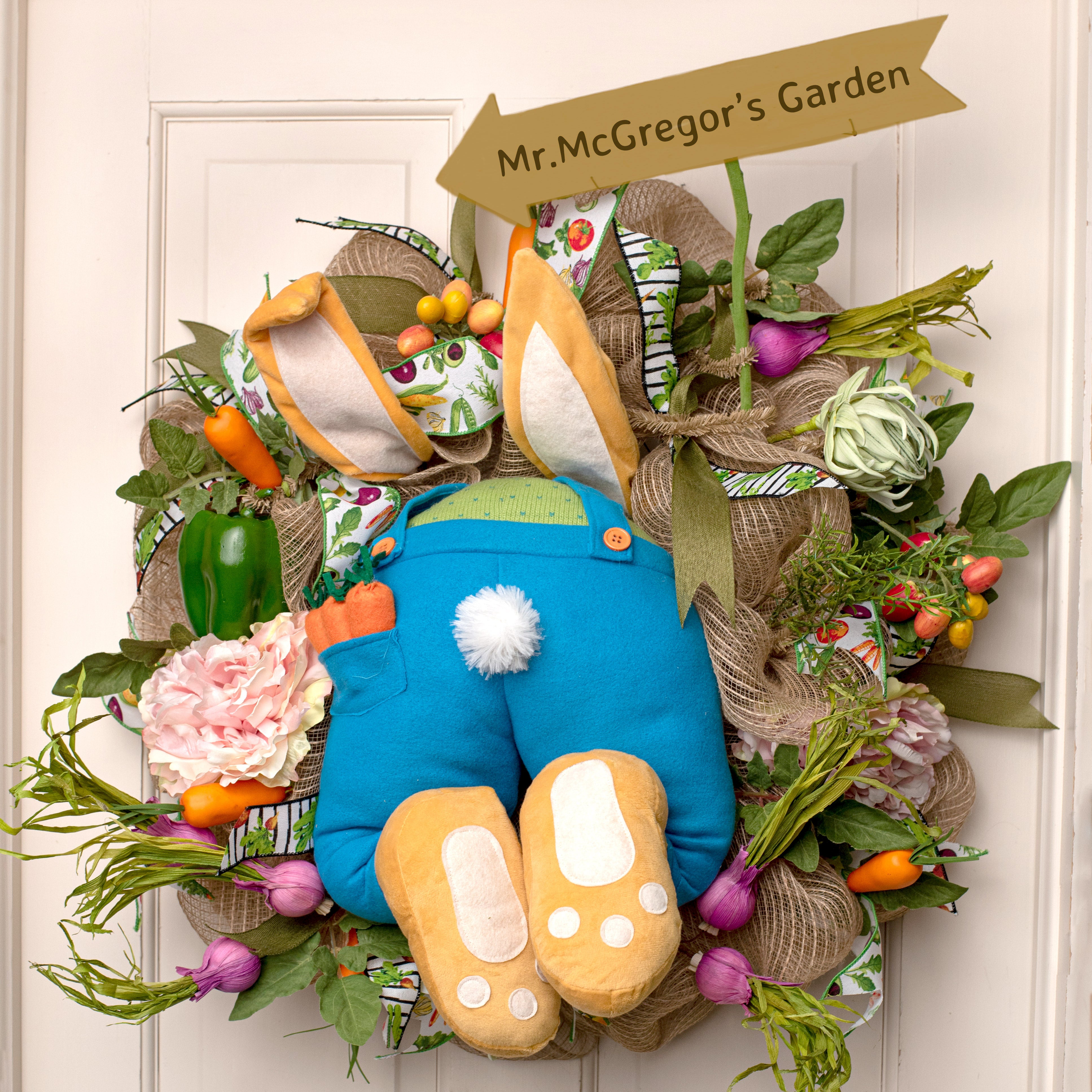 Boy retailer Easter Bunny Wreath