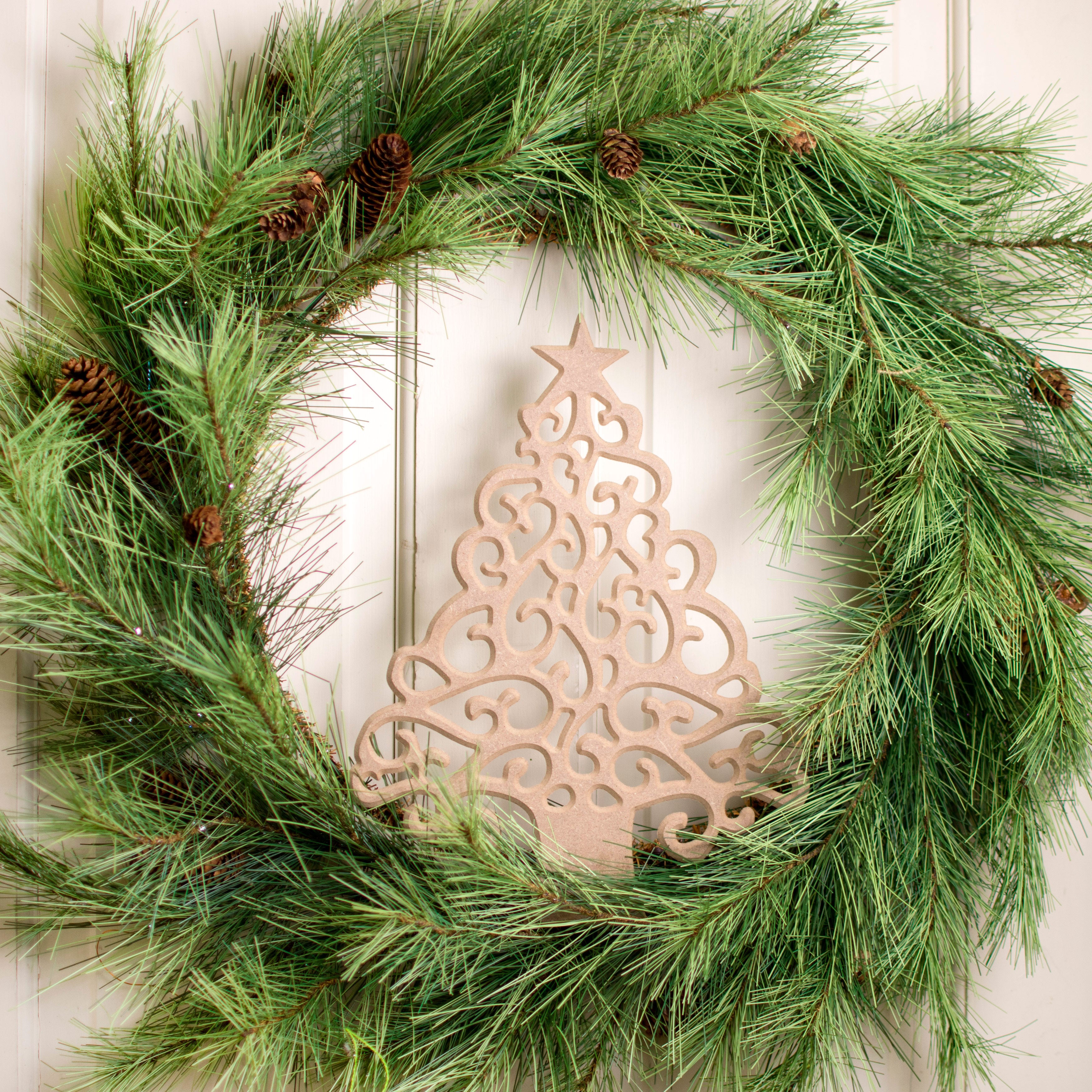 Christmas hotsell Tree Swirl Fresh Wreath