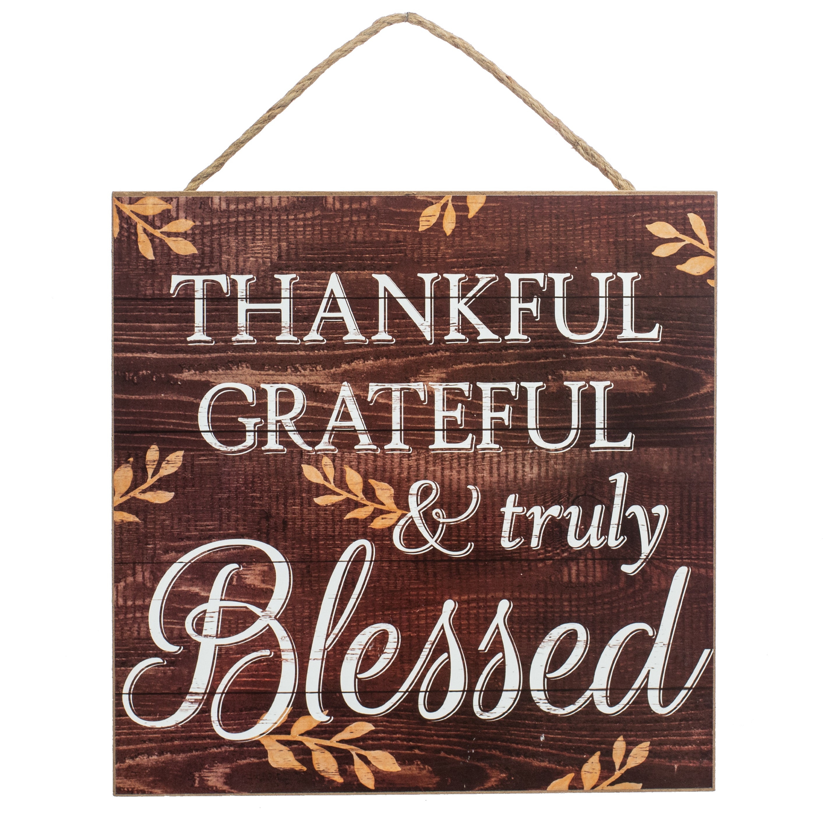 Grateful outlet Blessed Thankful (wood)