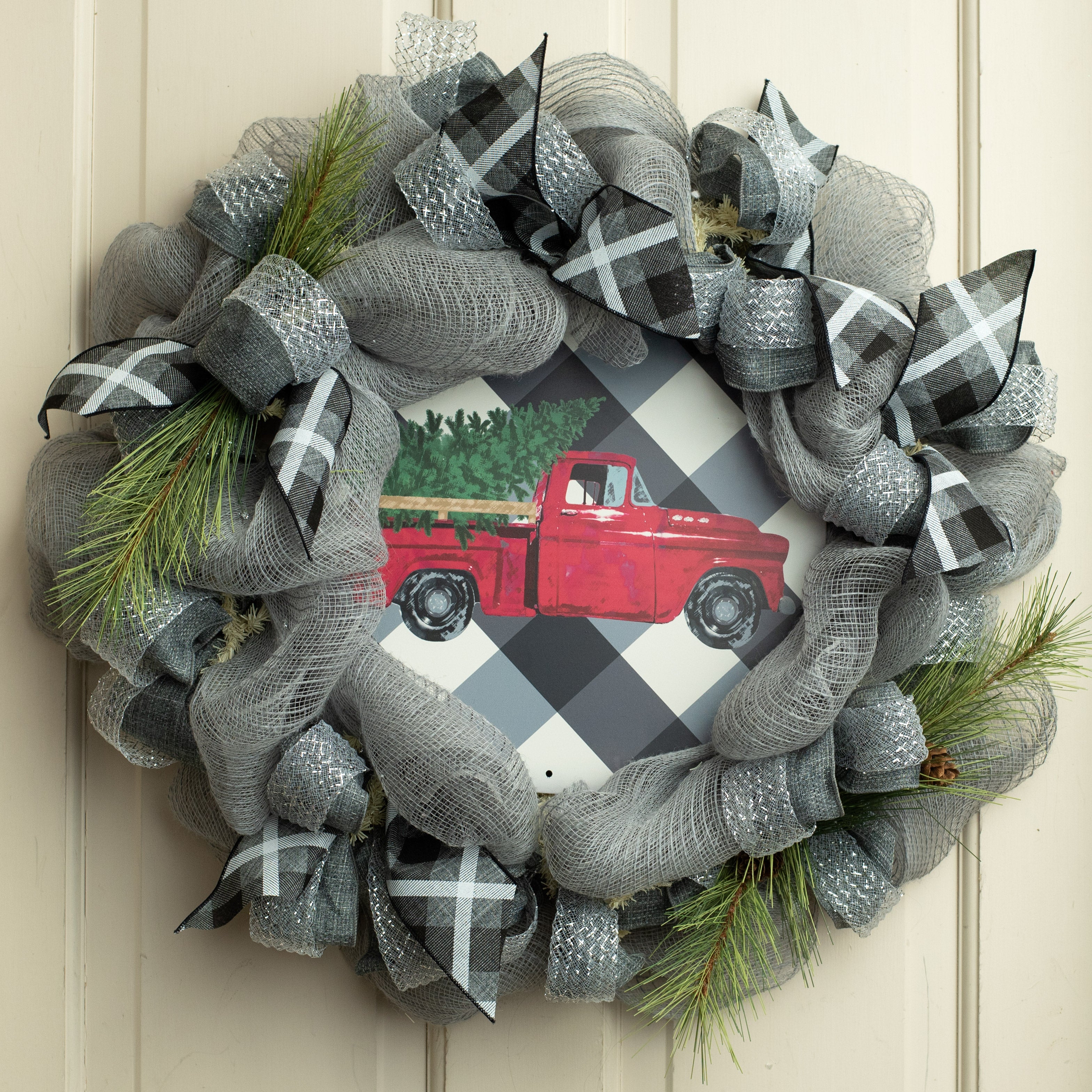 Old selling Red Truck Wreath