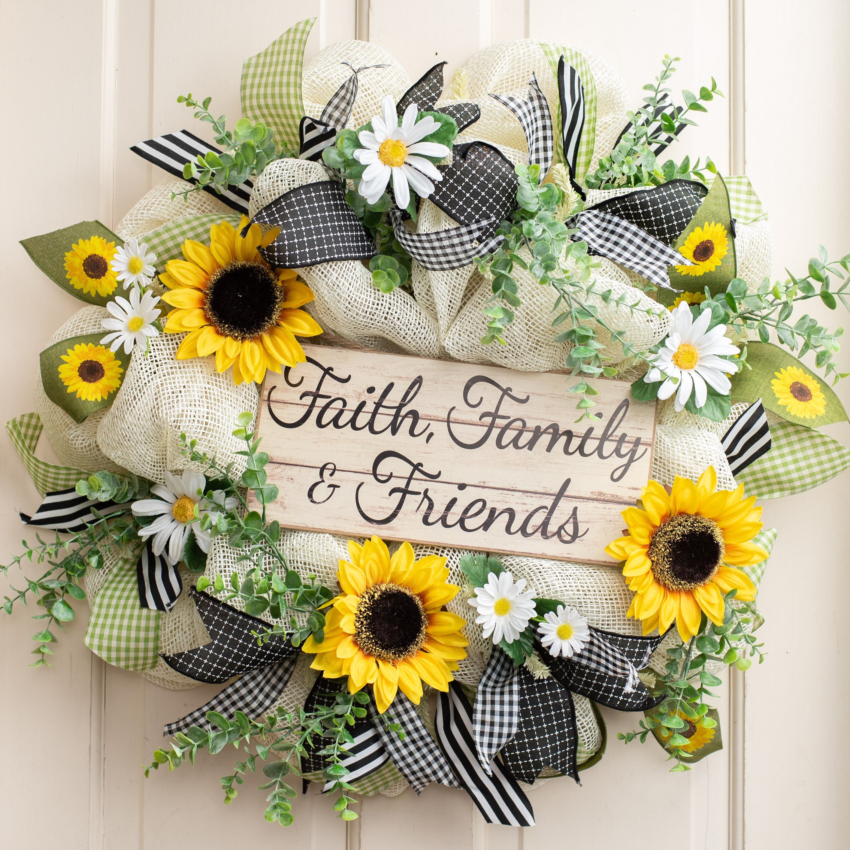 Faith, hotsell family, friends everyday wreath