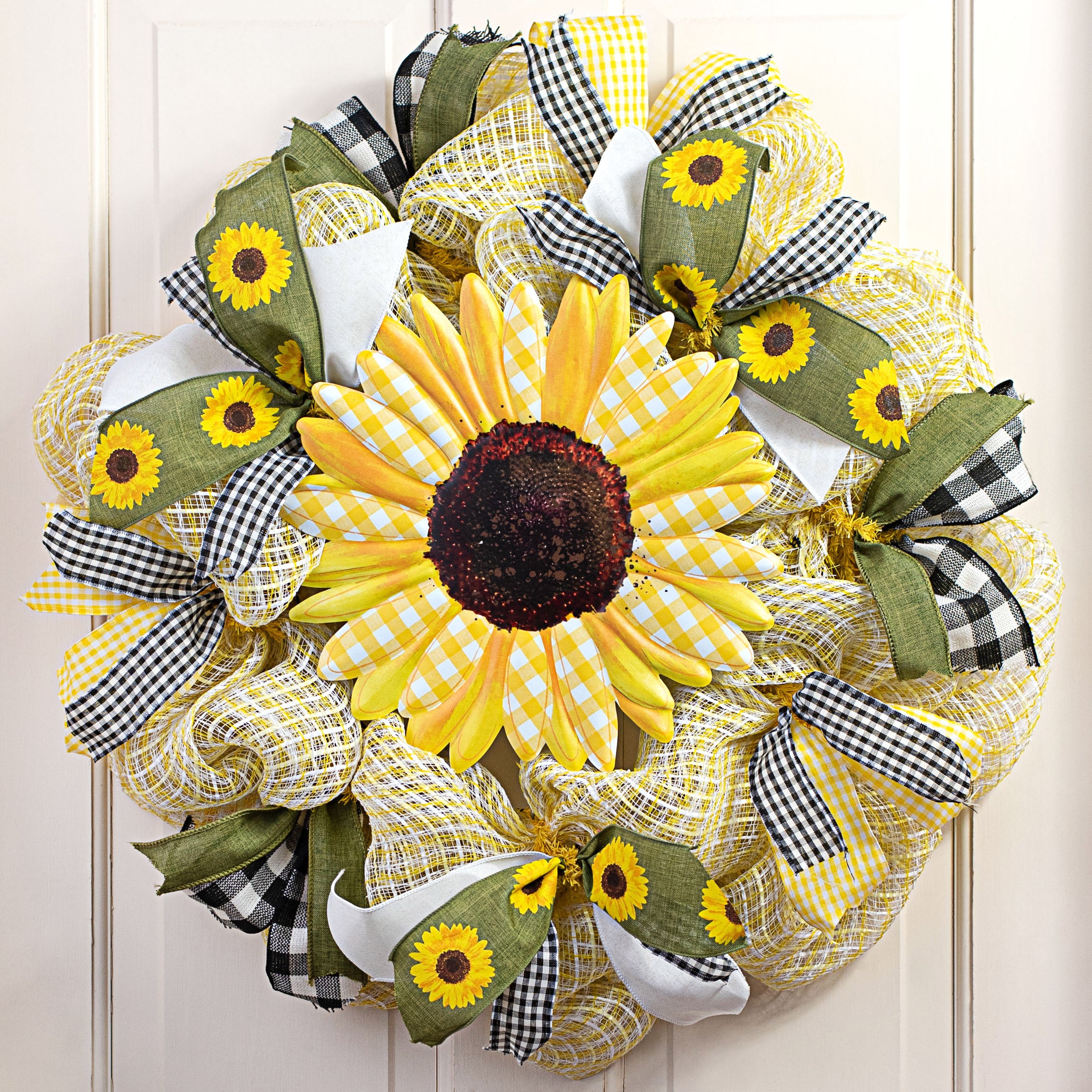 Fashion checkered sunflower