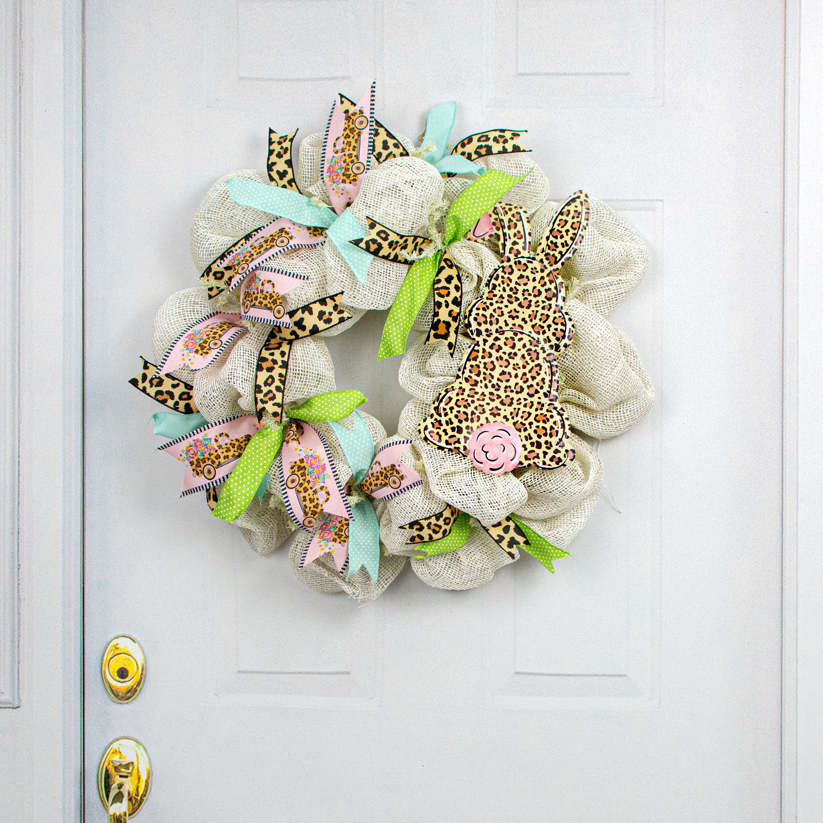 Cheetah Bunny Wreath outlet