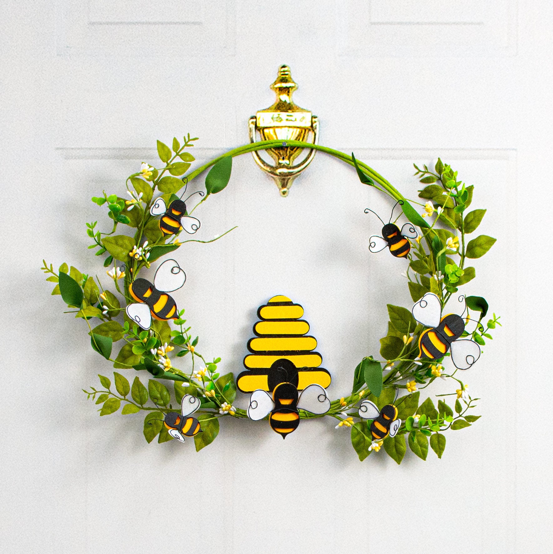 Bumble bee door selling wreaths .