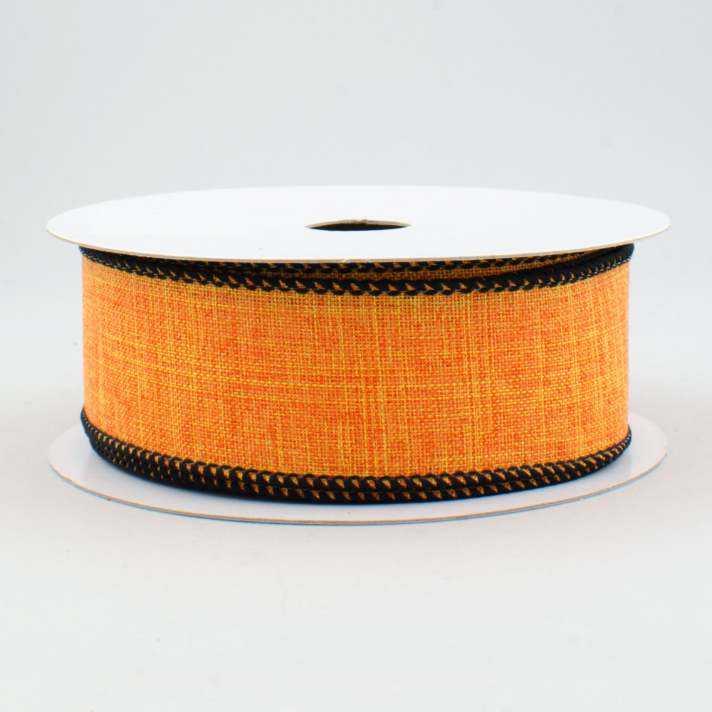 Orange Contemporary Iridescent Wired Craft Ribbon 1.5 x 54 Yards