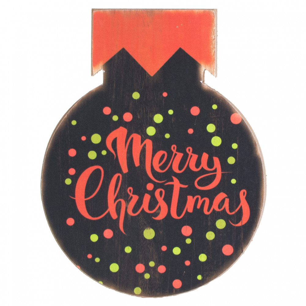 Download 9" Merry Christmas Ornament Sign: Black [XWM6404 ...