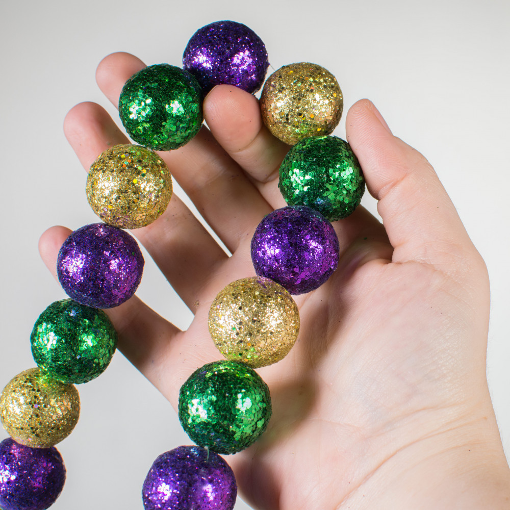 Glitter Mardi Gras Confetti Balls (Bag) [MZ2006MG] 