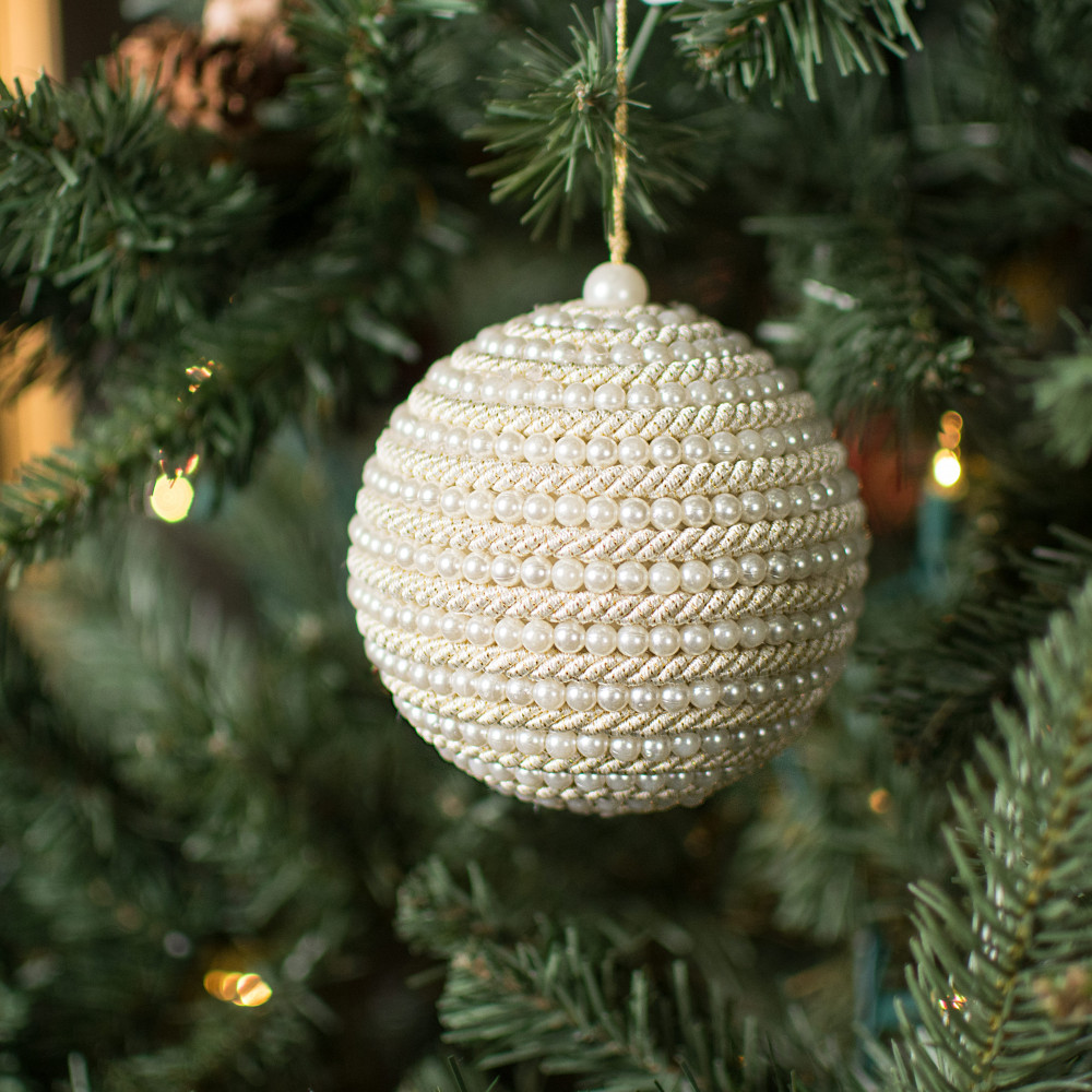 ivory christmas ball ornaments