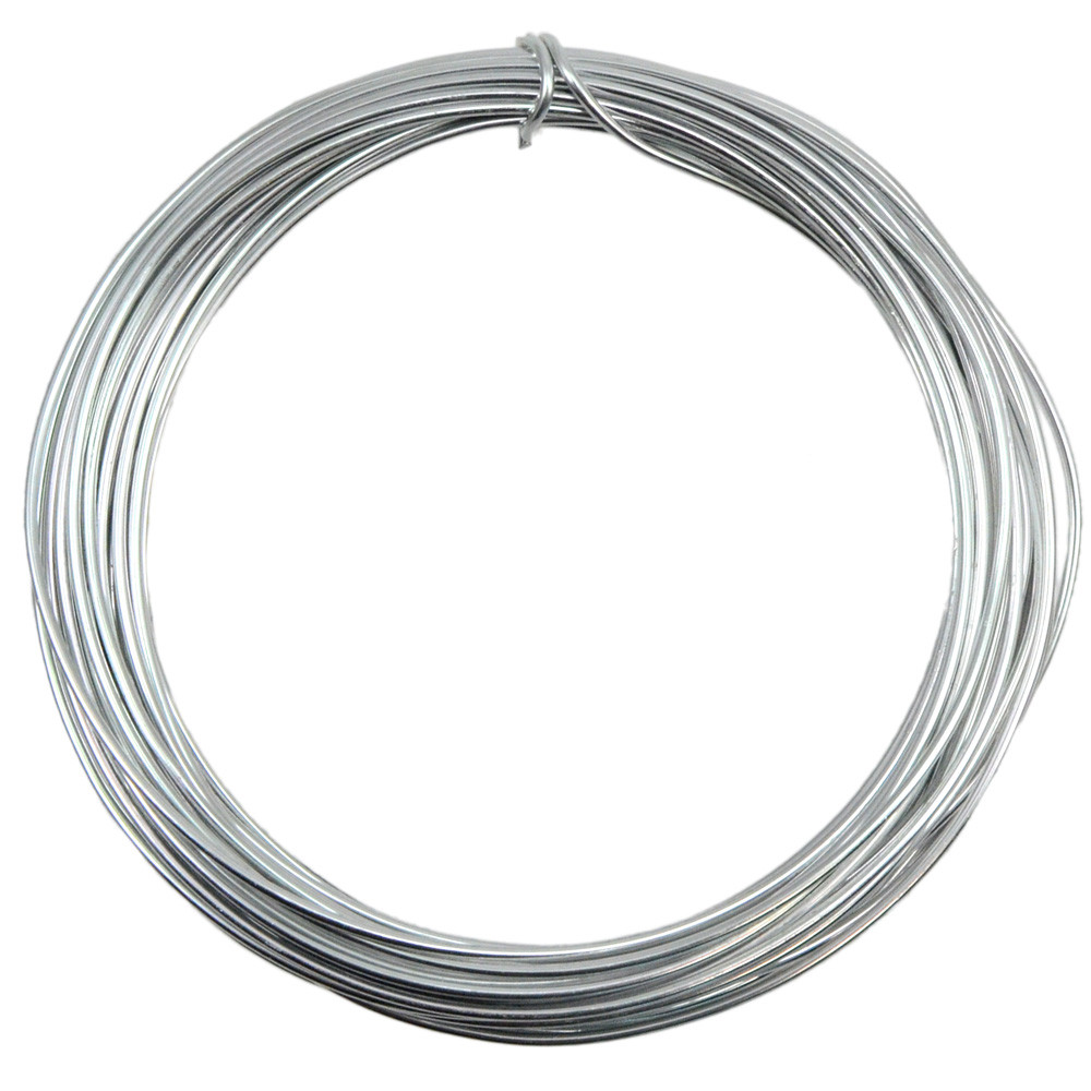 65.6 Ft Silver Aluminum Wire Bendable Flexible Metal Craft Wire (2mm  Thickness)