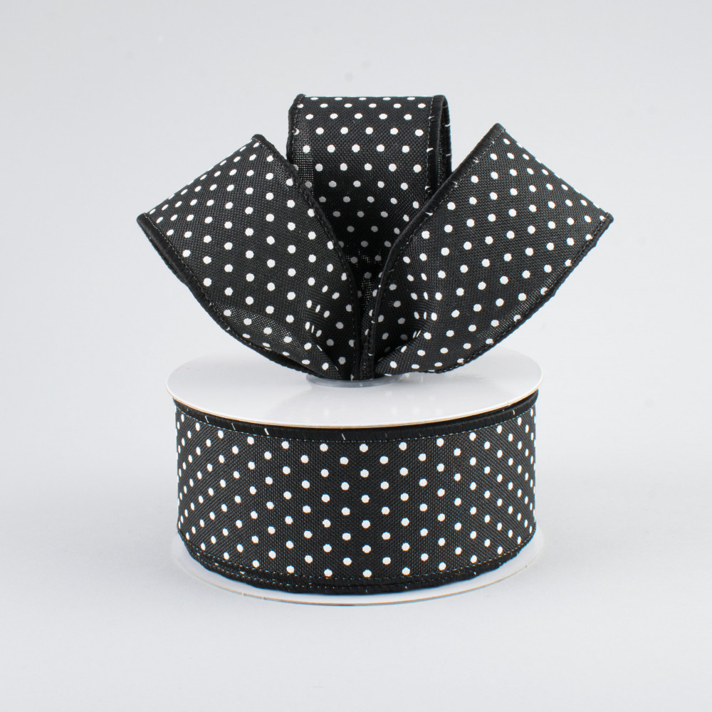 10 Yards - 2.5” Bumblebee Ribbon with Swiss Dot Edges