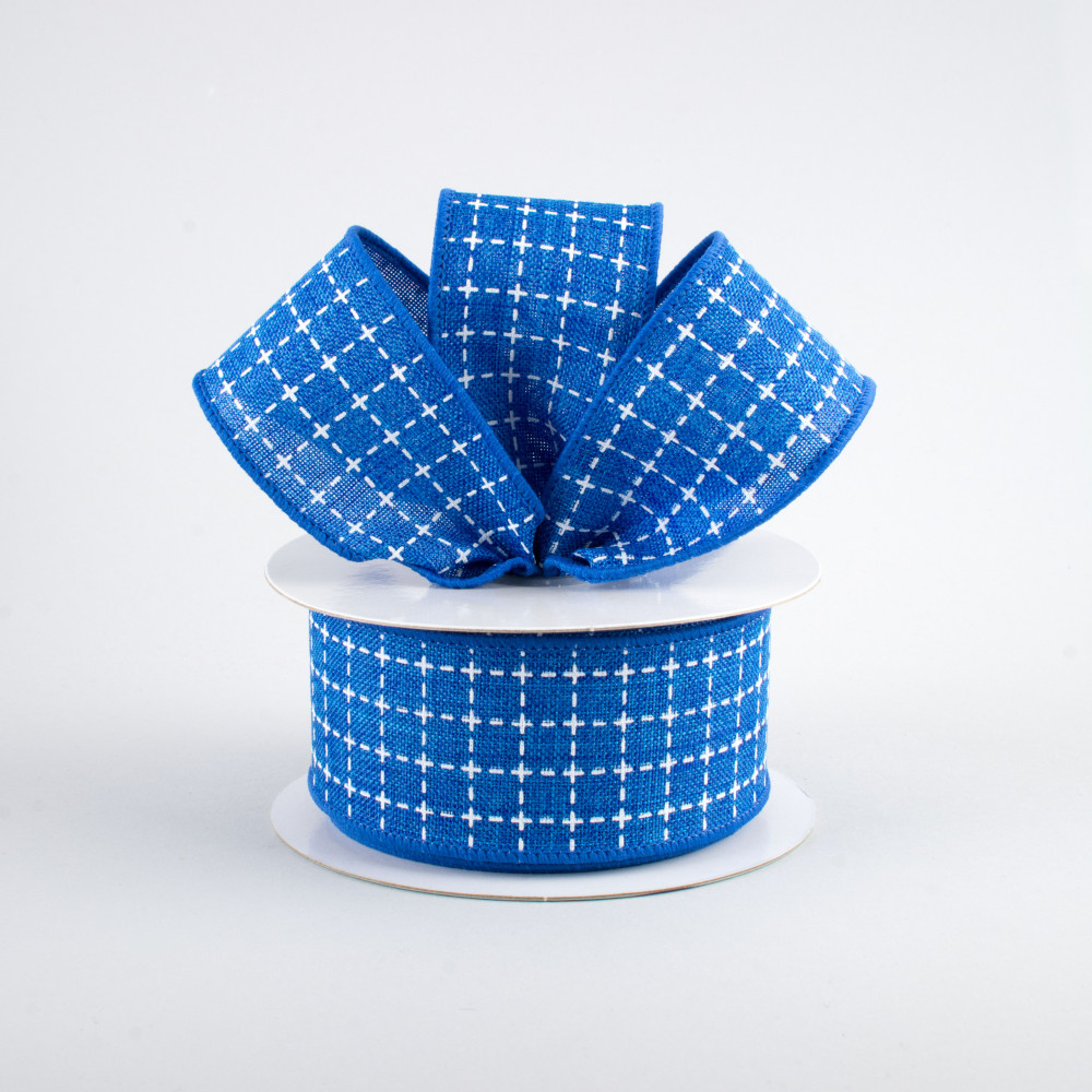 2.5 Stitch Mini Leaf Ribbon: Royal Blue (10 Yards) [RGF117025