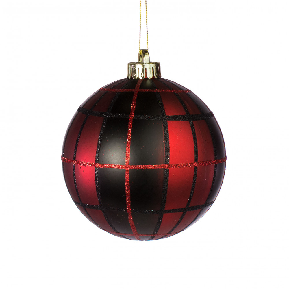 plaid ball christmas ornaments