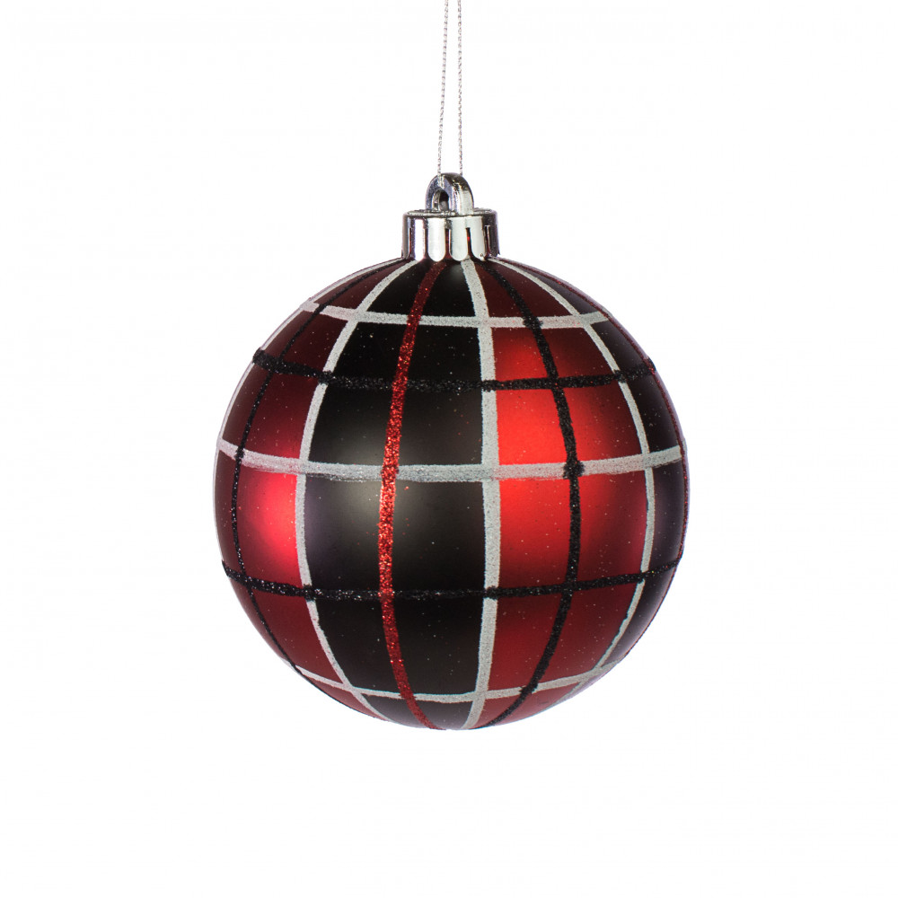 red black and white christmas ornaments