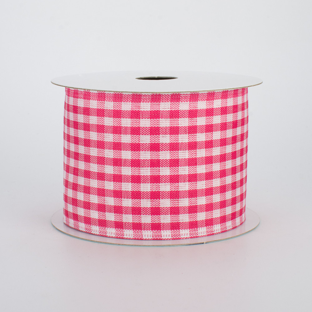 Reliant 4 Wired Red Tea Dye Gingham Ribbon