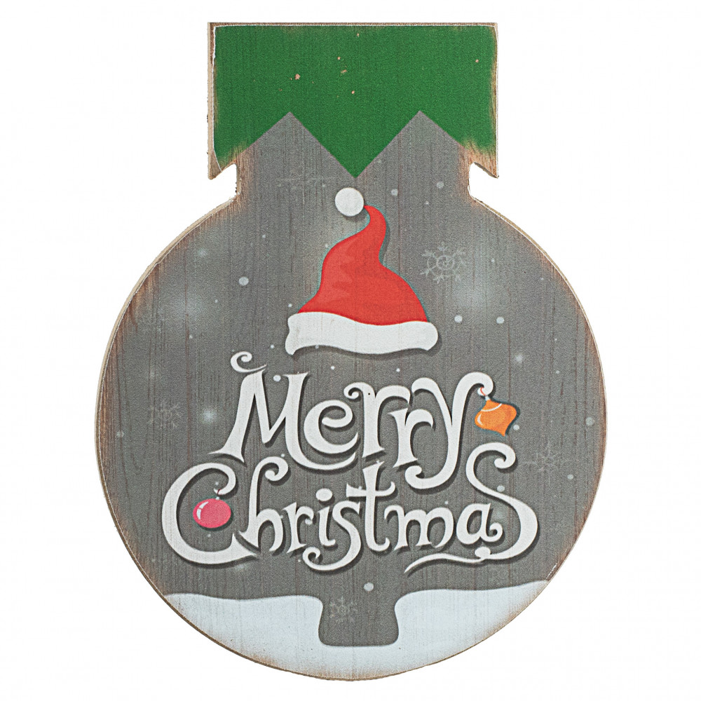 Download 9" Merry Christmas Ornament Sign: Grey [XWM1757 ...