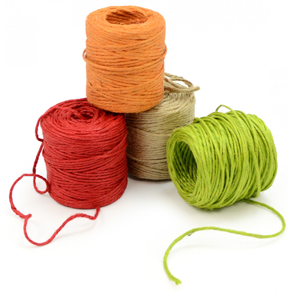 Natural Jute Rope / Twine: Red (75 Yards)