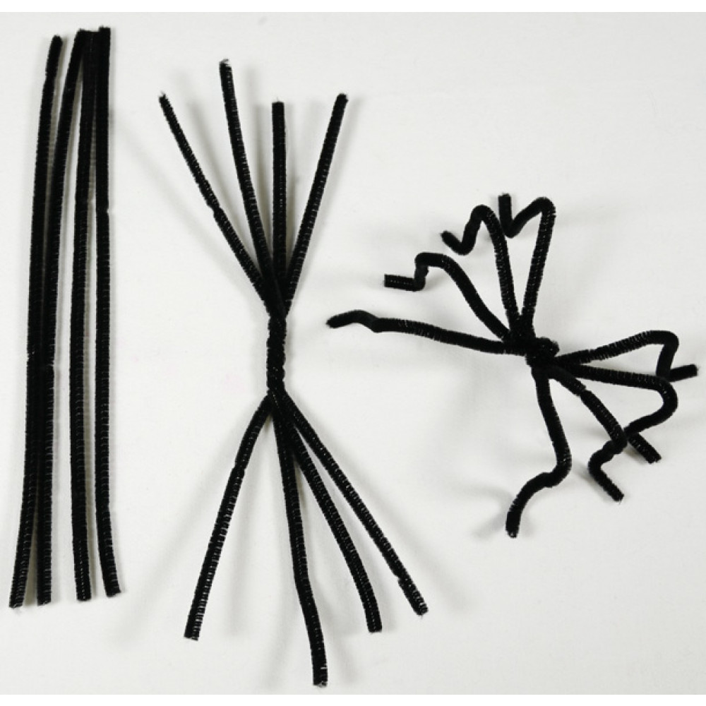 12 Pipe Cleaner Stems: 6mm Chenille Brown (100)