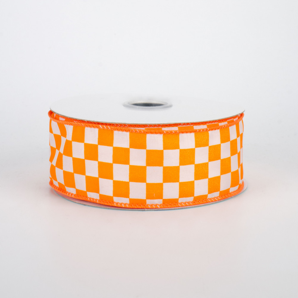 Spring Ribbon Kit - Orange Check Dot Ribbon Set - 20 Yards – Perpetual  Ribbons