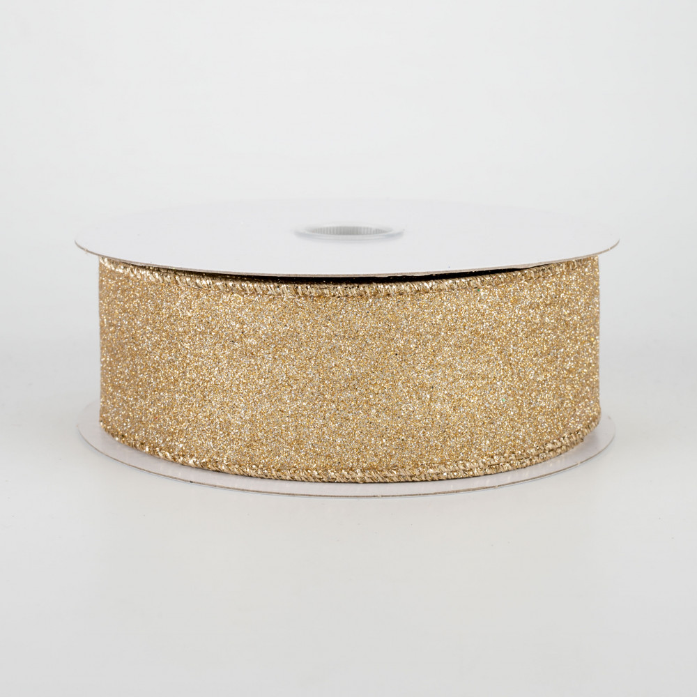 Wholesale Luxe Gold Dust Satin Glitter Ribbon