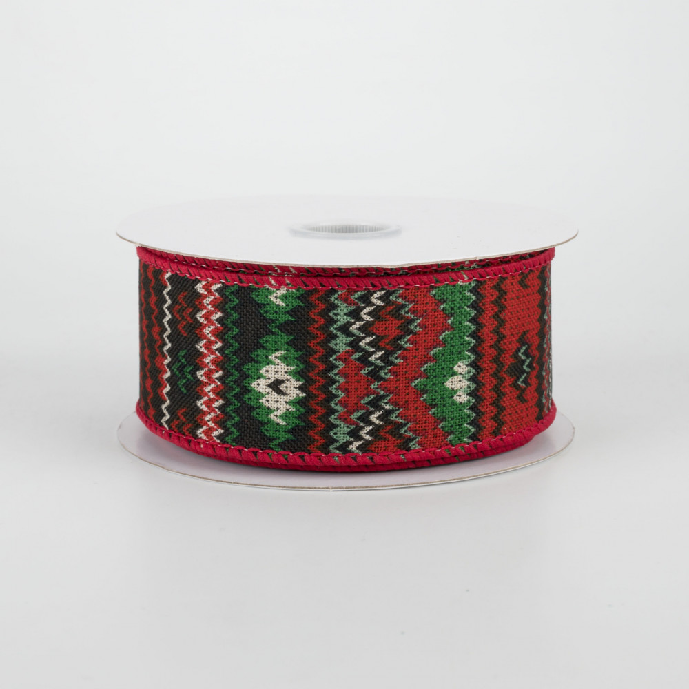 Double Side Ribbon Holiday Car Sweater Print 2 Widths 