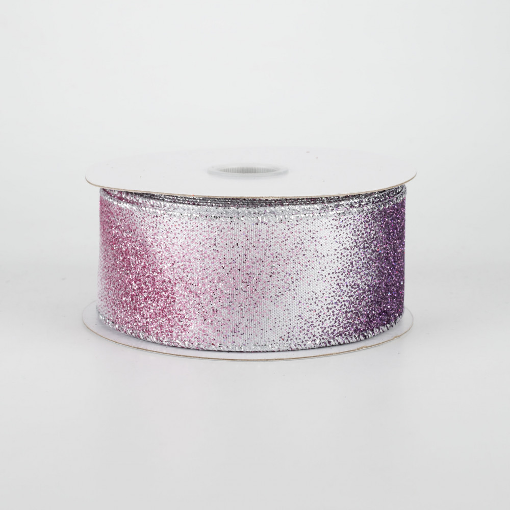 Ribtex Glitter Tulle Ribbon Roll 15.2 cm x 9.1 m Hot Pink
