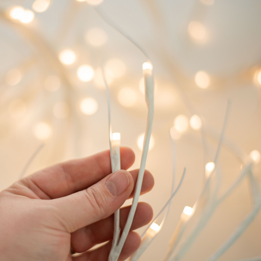 LED Twig Garland 4.5'L x 24H Paper/Wire UL Plug Included