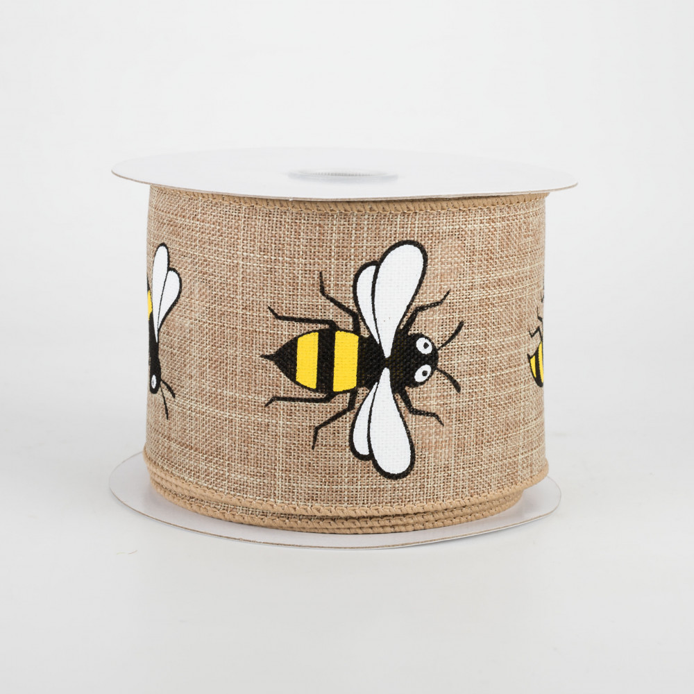 Bumble Bees Ribbon Wire Edge