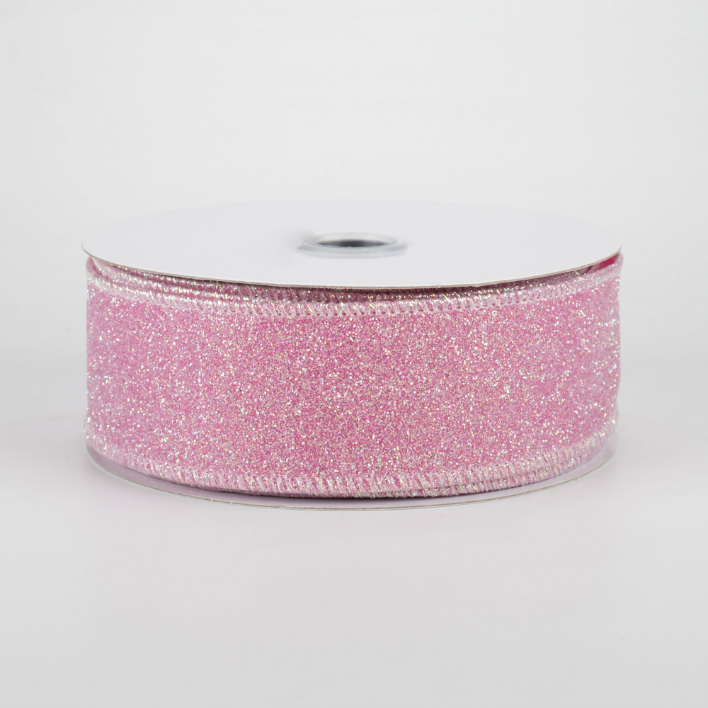 Hot Pink Metallic Sequin Ribbon, 1.5 X 10YD