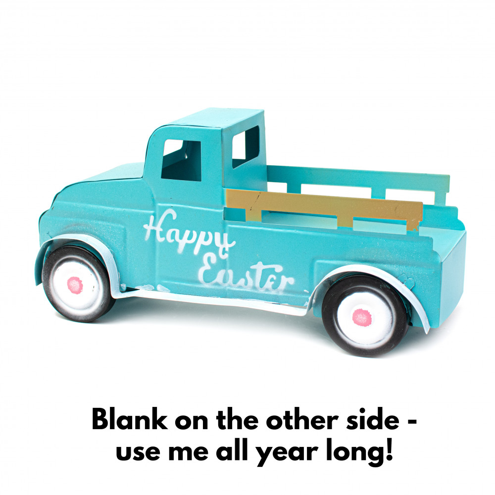 Download 10" Happy Easter Farm Truck: Blue 60639 - CraftOutlet.com
