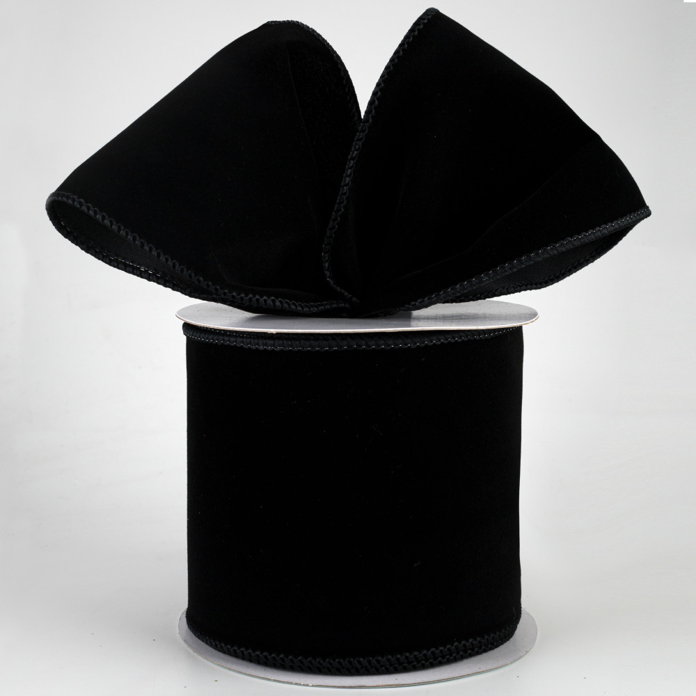 Black Velvet Ribbon 4mm, The Ribbon Jar