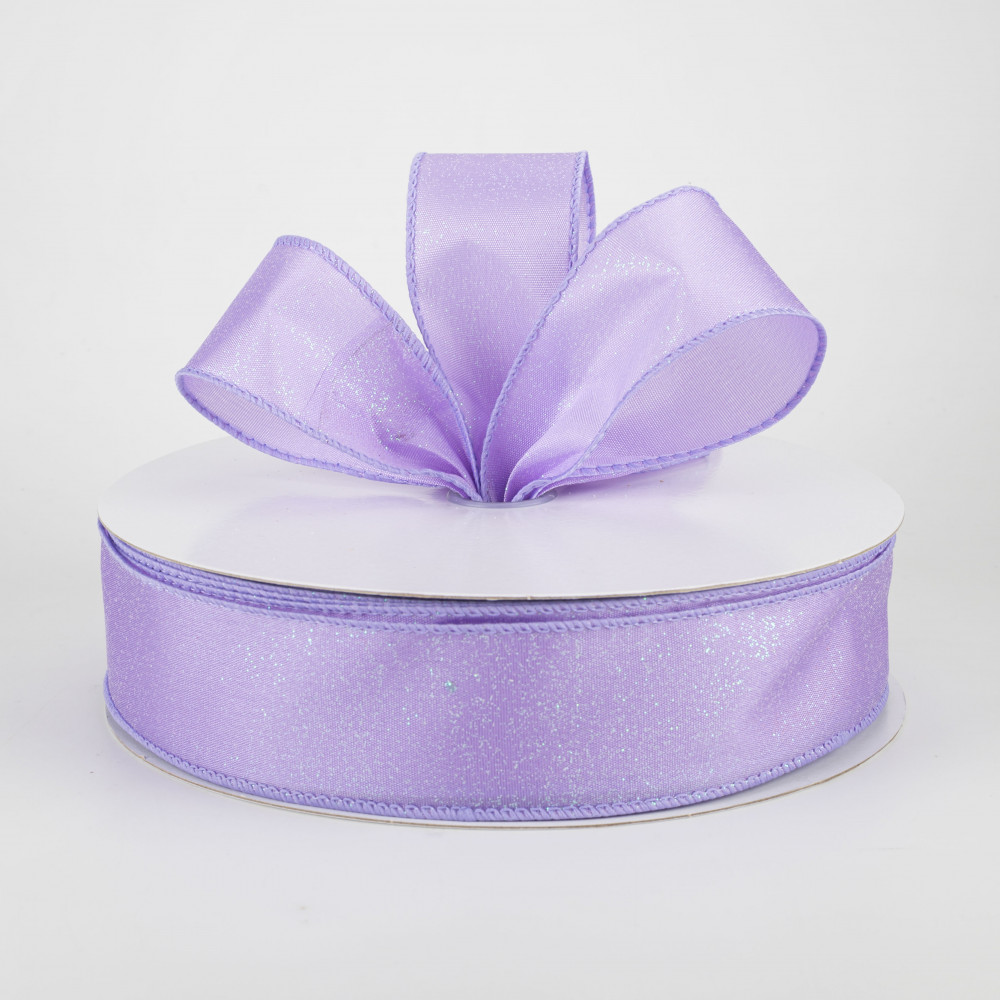 1.5 Iridescent Glitter Misted Satin Ribbon: Lavender (50 Yards)  [841-09-124] 