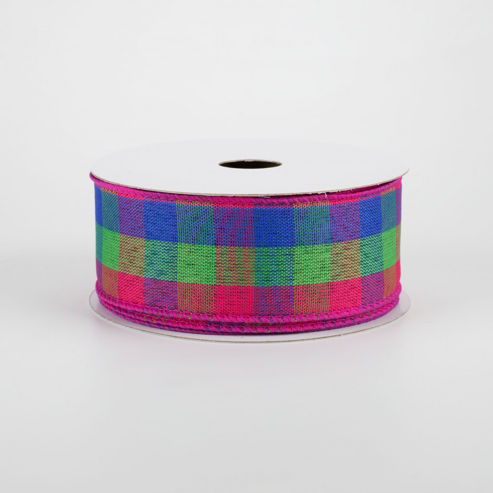 10 yards Jewel Tone Metallic Plaid Christmas Wired Ribbon - Ribbon for  Wreaths, Plaid Wire Ribbon, 1.5 wide ribbon, Wired Ribbon