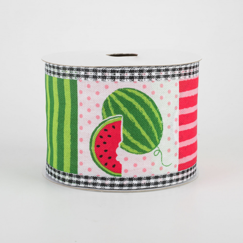 1.5 Picnic Ants Gingham Ribbon: Red (10 Yards)