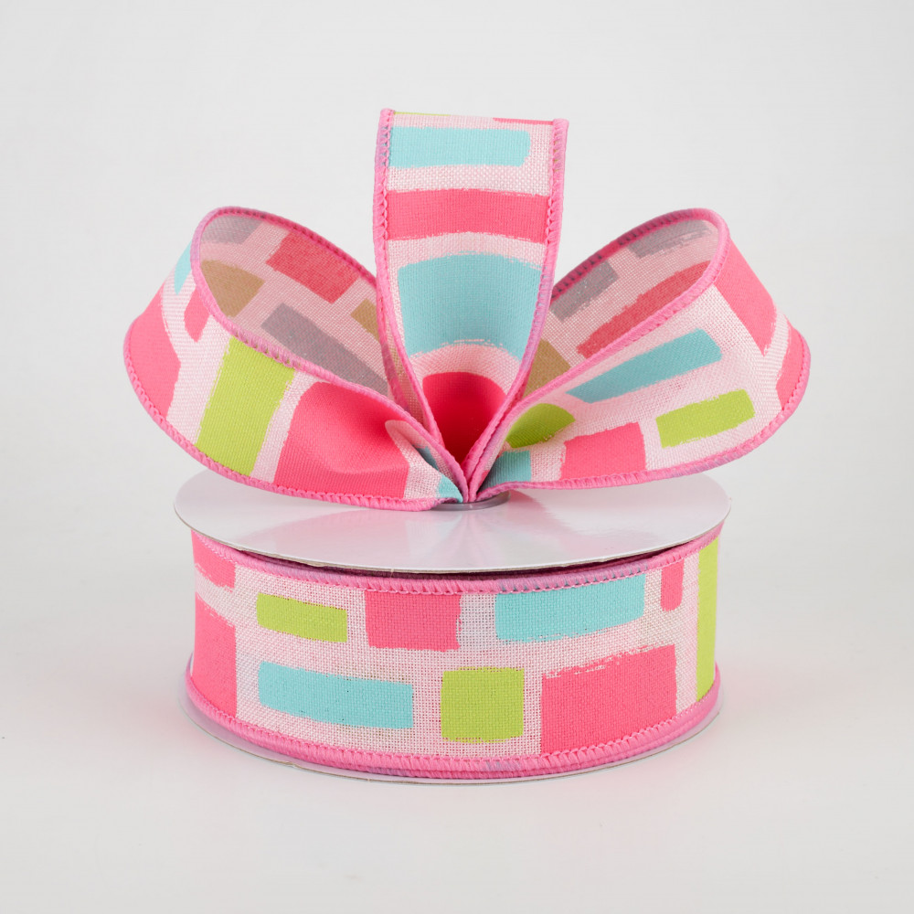 10 yards x 1.5 inch Pink and Gold Stripes Ribbon
