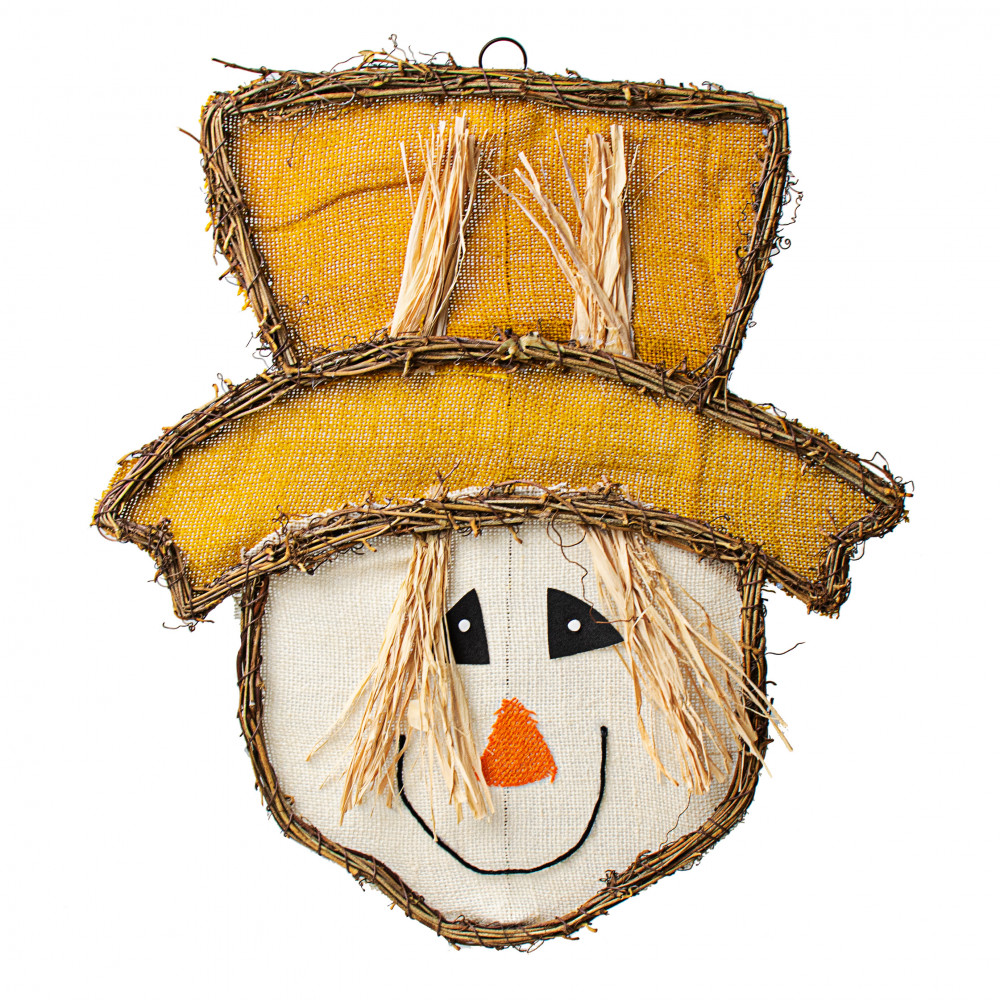 scarecrow head clipart black and white cross