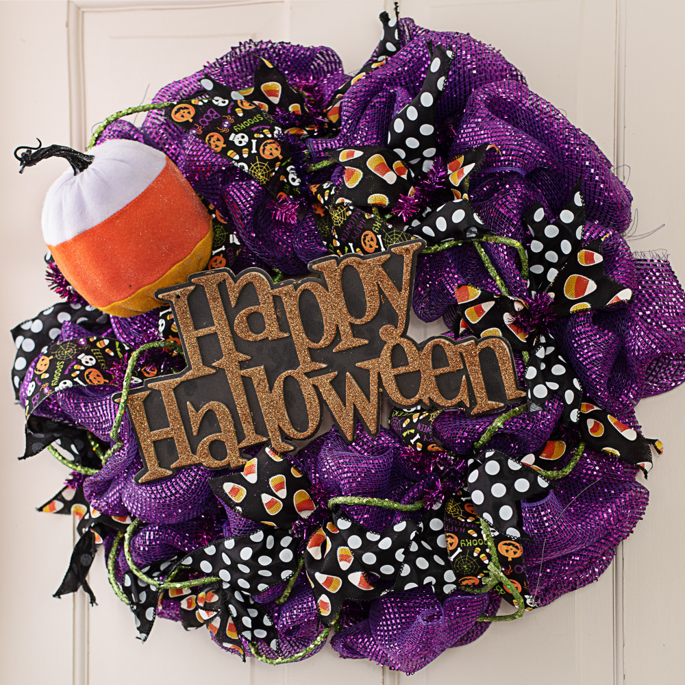 Purple Pumpkin Candy Corn Halloween Thong by Scifeyecandy 