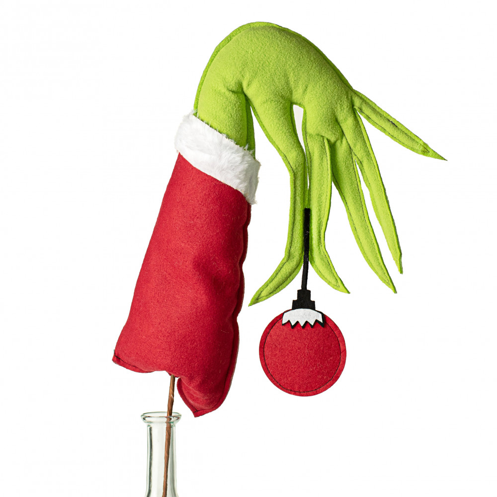 23 Christmas Green Monster Hand Ornament Pick