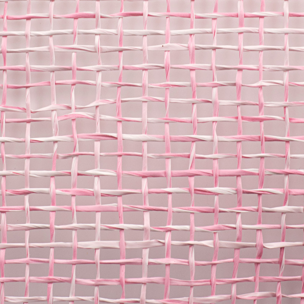 10 Pink & White Window Poly Burlap Mesh by Celebrate It™