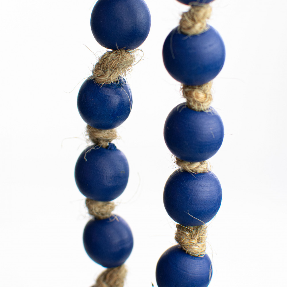Vase loop garland, wooden prayer beads – Deco Azul