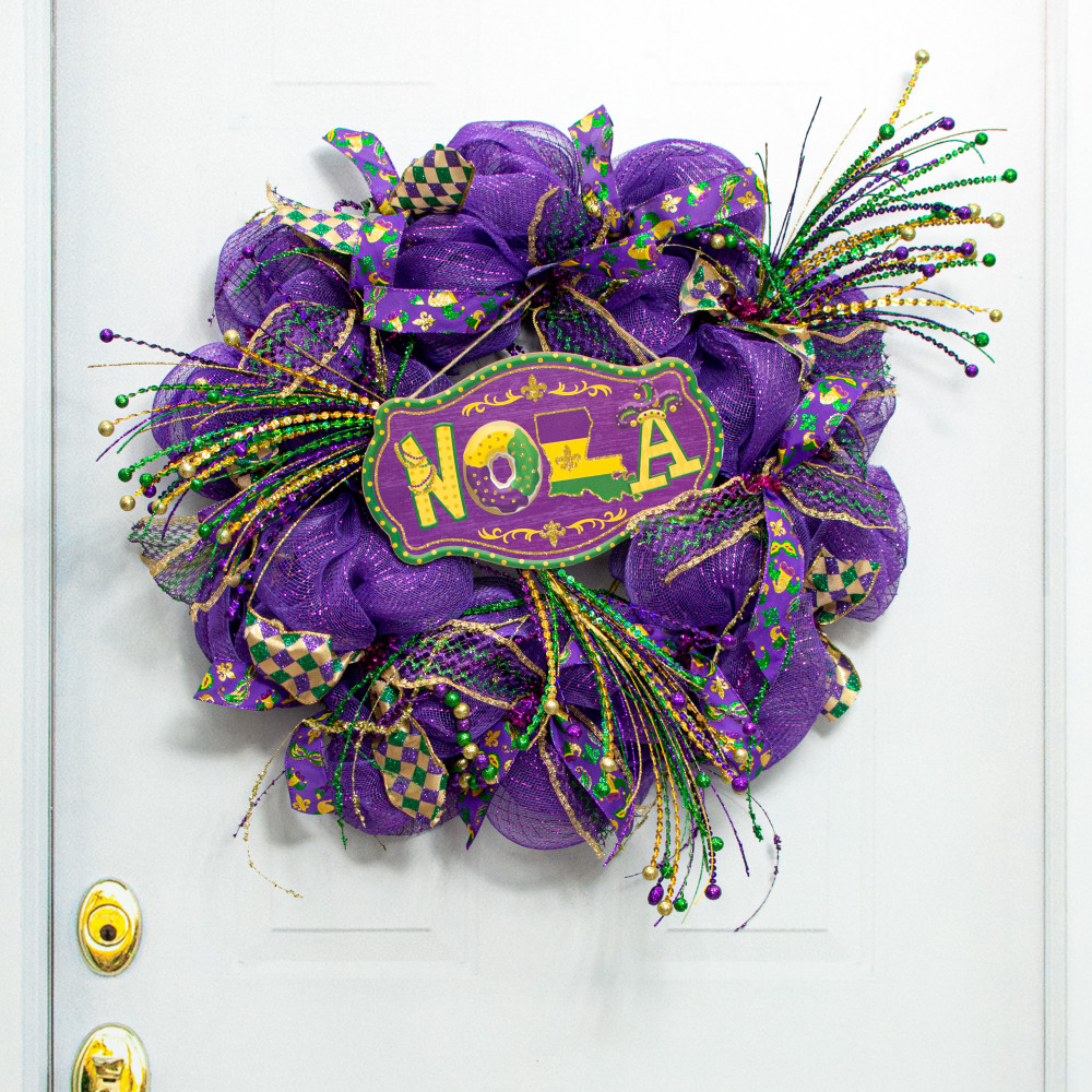 Reversible Purple and Yellow Mardi Gras Ribbon 2.5 Inches by 10 Yards –  John Mark's