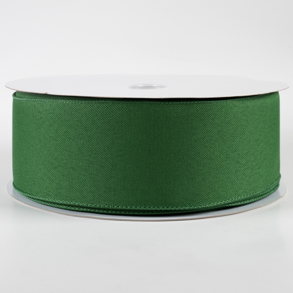 1.5 x 50 yd Emerald Green Value Faux Burlap Ribbon (RC500006