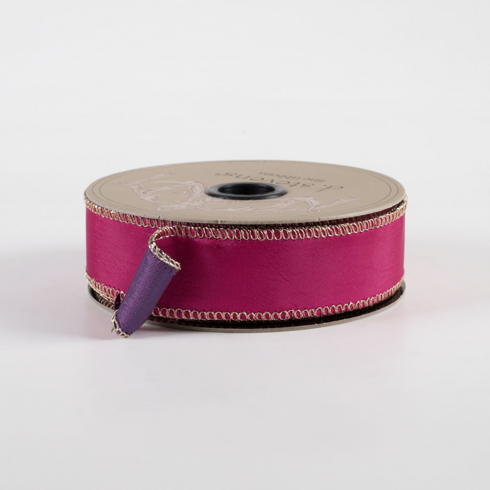 Solid Wired Ribbon : Hot Pink - 1.5 Inches x 10 Yards (30 Feet)
