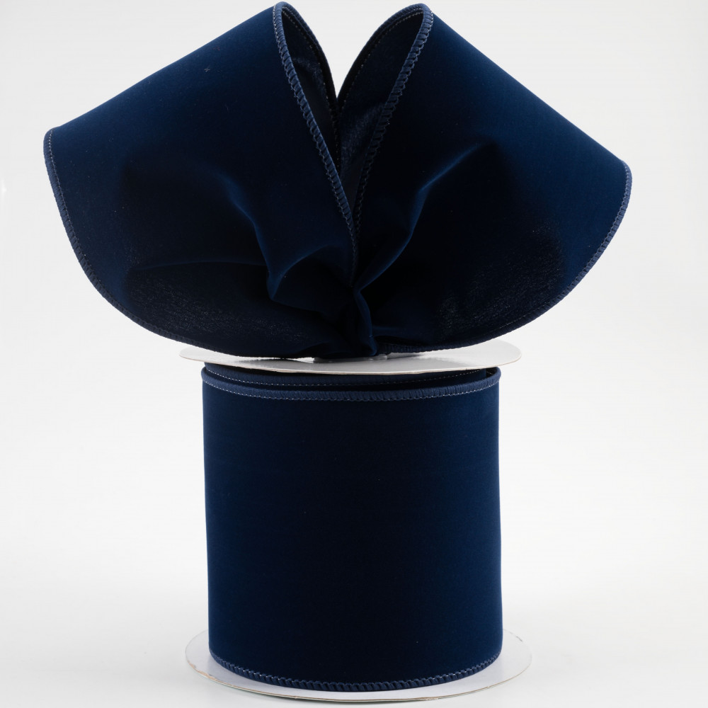 Efavormart 10 Yards  Navy Blue 1 Velvet Single Faced Ribbon Spool, DIY  Craft Supplies, Velvet & Nylon Ribbon Roll 