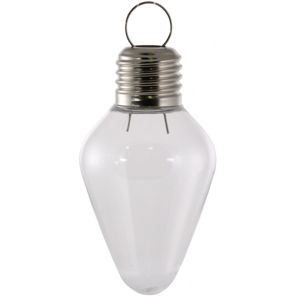 Clear Plastic Light Bulb Ornament: 100MM [2610-64] - CraftOutlet.com