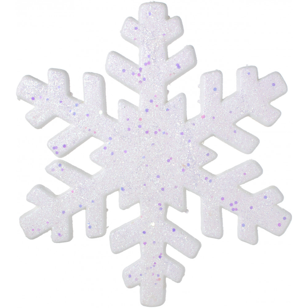 200Pcs Snowflake Sequins 1 Center Hole Sequin White Christmas Snow Craft  Decor