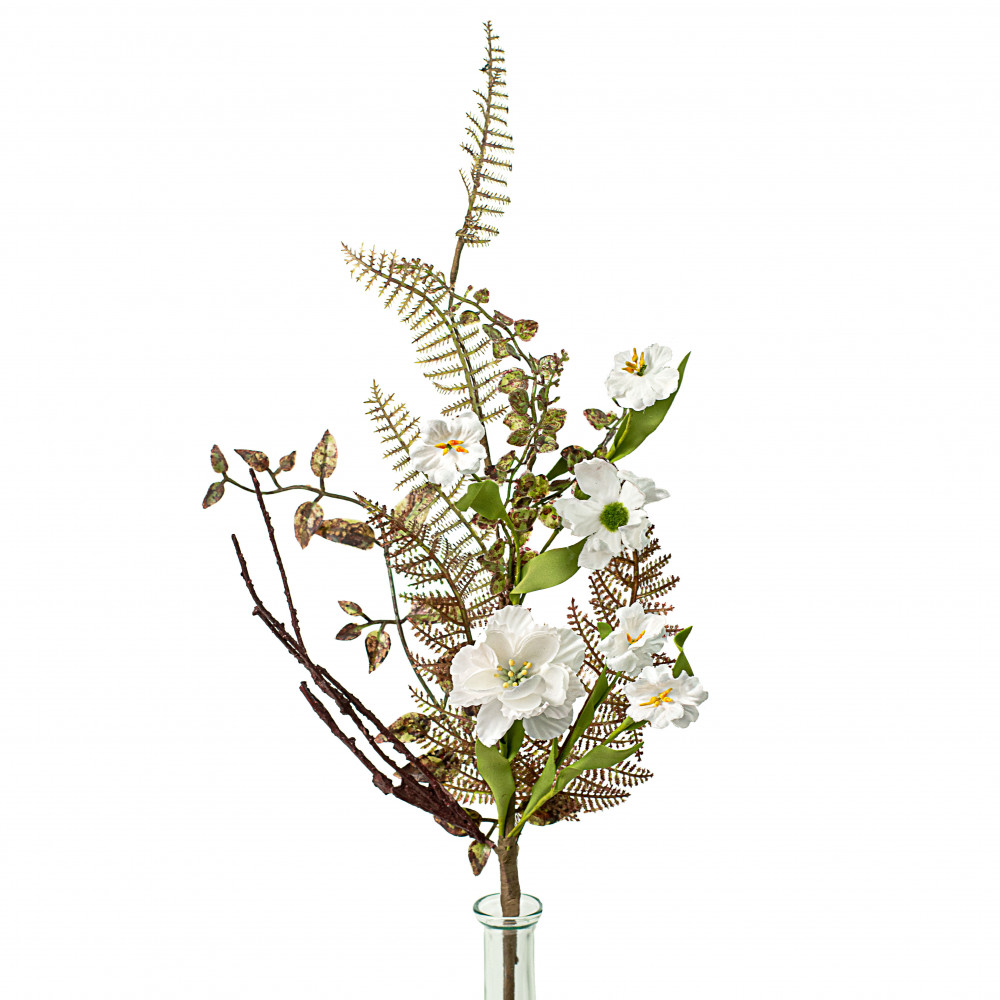 Faux Silk Gardenia Flower Stem 22 Tall
