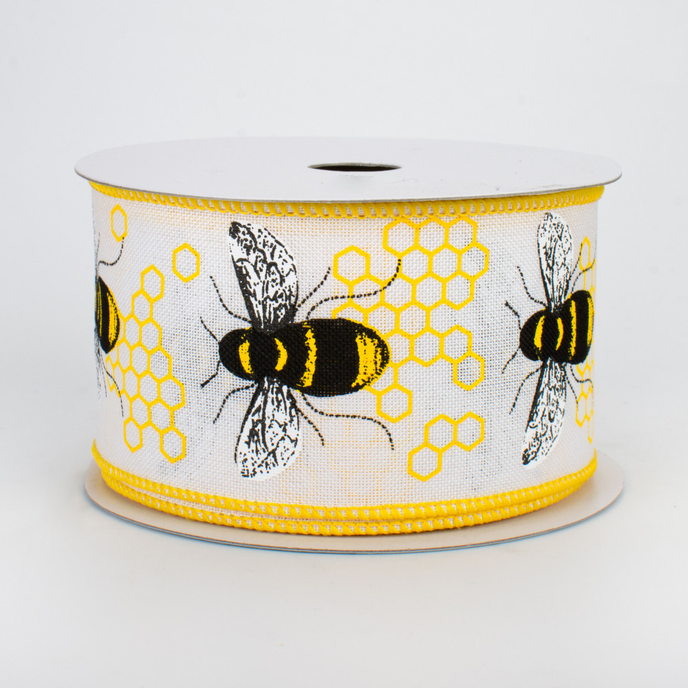 2.5 Honey Bee Ribbon: Yellow (10 Yards)